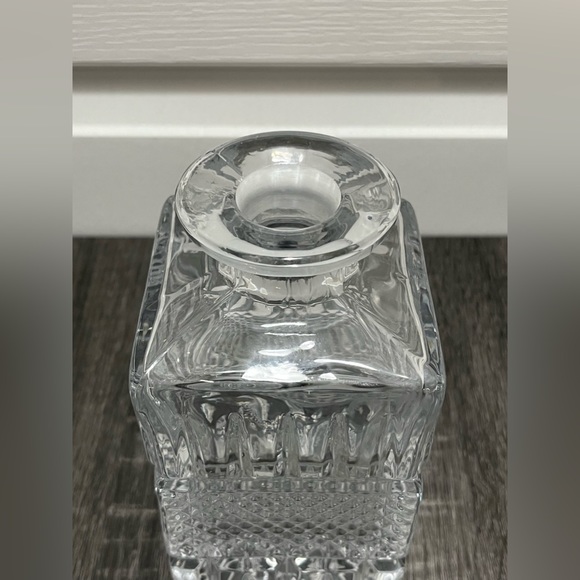Vintage Bohemian Crystal Liquor Decanter Square Faceted Cut Glass - Picture 5 of 9